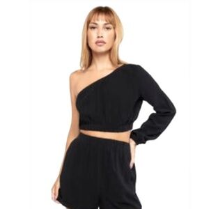 Forever 21 one shoulder linen top